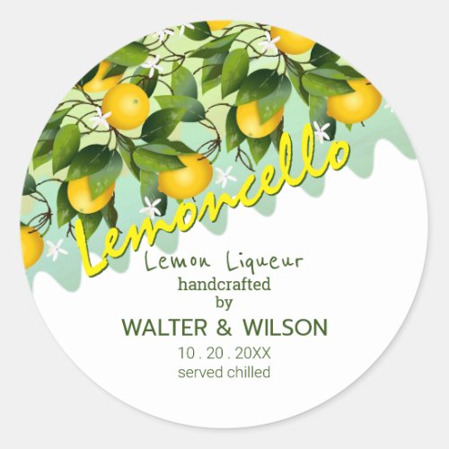 Lemoncello Lemon Fruit Classic Round Sticker