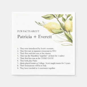 Lemond and leaves FUN FACT WEDDING Napkins