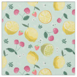 Lemonds, Cherries and Strawberries Fruit Pattern Fabric