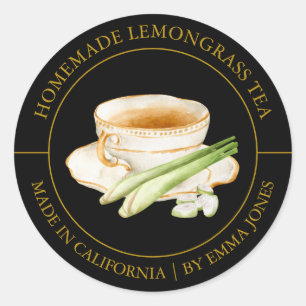 Lemongrass Tea Modern label