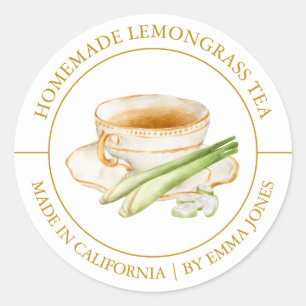 Lemongrass Tea Modern label