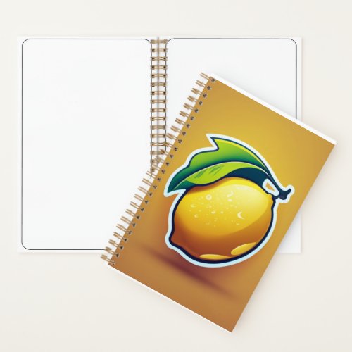 Lemono Gift Aesthetic Gold Spiral Notebook