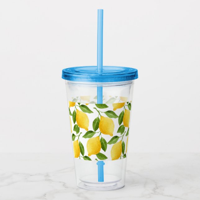 Lemons Acrylic Tumbler / glasses (Front)