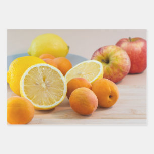 Lemons And Apricots Food Photography Still Life Wrapping Paper Sheets