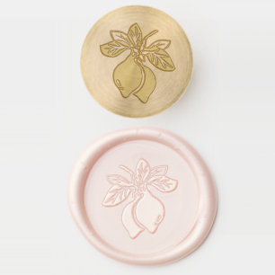 Lemons and branches wax seal stamp