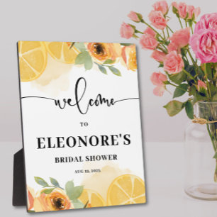 Lemons and Flowers Bridal Shower Welcome Plaque