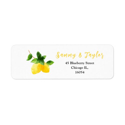 Lemons and Foliage Label