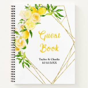 .com .com: Lemon Sherbet® Wedding Guest Book - Guest Book  Wedding Reception - Baby Shower Guest Book - Polaroid Guest Book For Wedding  - Wedding Guestbook - Wedding Sign In Book 