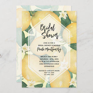 Lemons and Greenery Bridal Shower Invitation