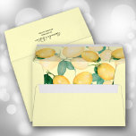 Lemons and Greenery Envelopes 5 x 7<br><div class="desc">Elegant watercolor lemons and leaves and a yellow background line these pale yellow envelopes,  a perfect accent to our matching invitations suite wedding invitations,  birthday party invitations,  bridal shower invitations or any special occasion. MATCHING items in our store.</div>