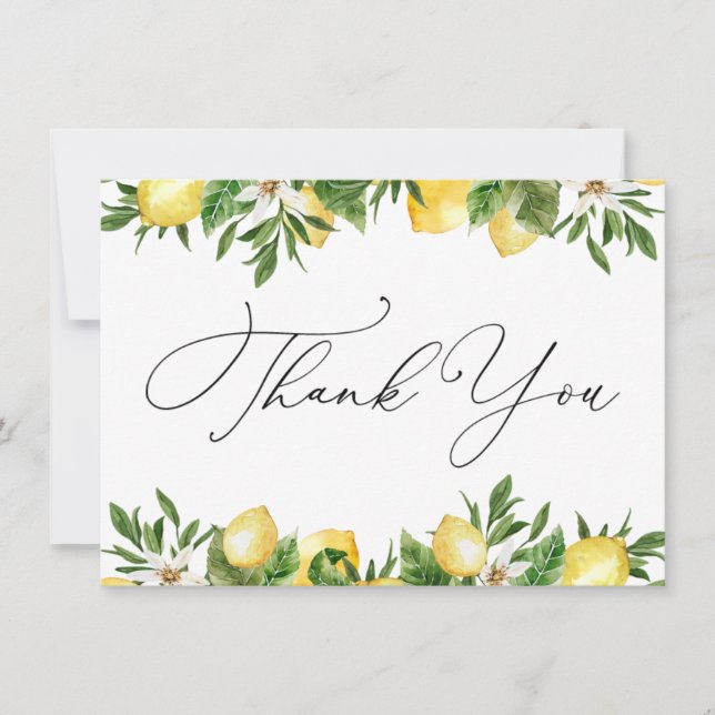 Lemons and Greenery Thank You (Front)