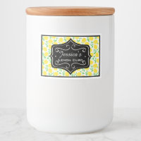 Lemons and Leaf Pattern Custom Lemon Curd