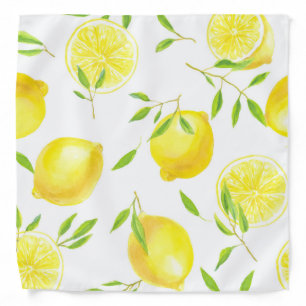 Lemons and leaves bandana