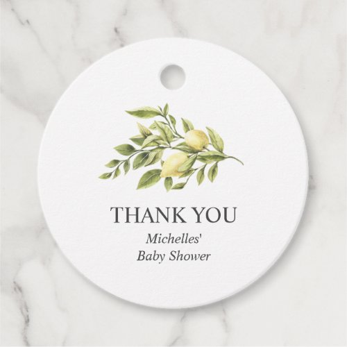 Lemons and Leaves Boho chic personalized wedding  Favor Tags