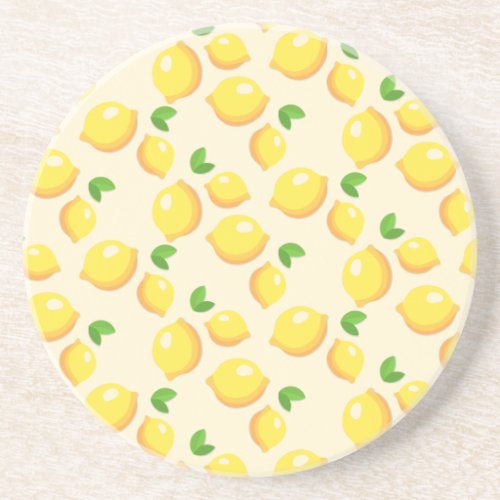 Lemons and Leaves Coaster