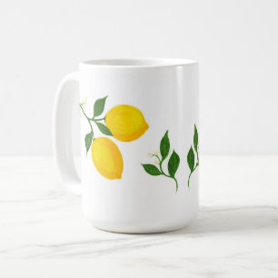 Lemons and Leaves coffee mug