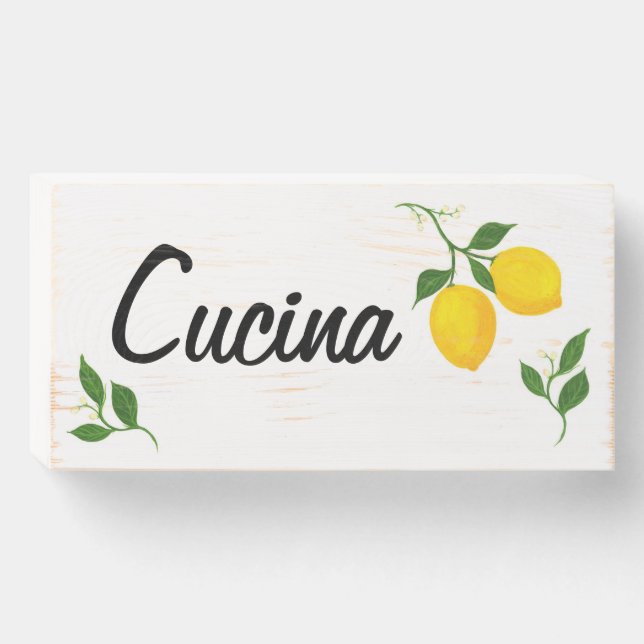 Lemons and Leaves Cucina (kitchen) sign (Front Horizontal)