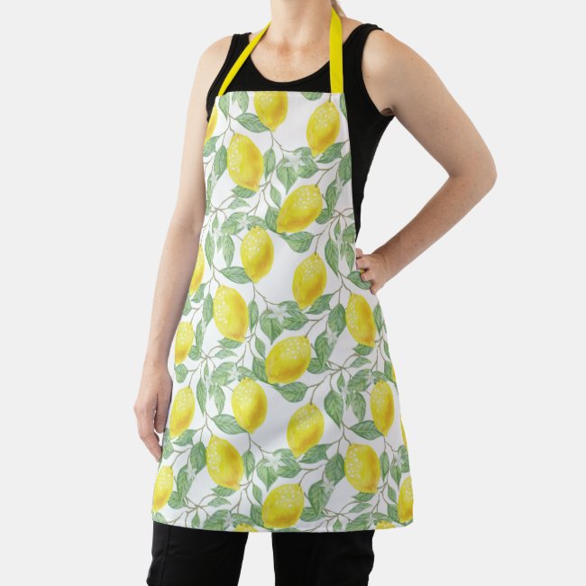 Lemons and Leaves Design Apron