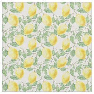 Lemons and Leaves Design Fabric