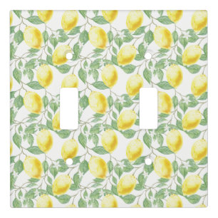 Lemons and Leaves Design Light Switch Plate