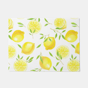 Lemons and leaves doormat