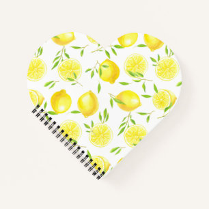 Lemons and leaves notebook