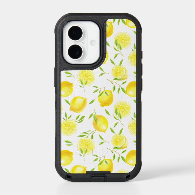 Lemons and leaves otterbox iPhone case (Back)