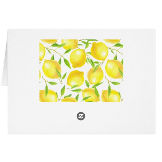 Lemons and leaves  pattern design (Back Horizontal)