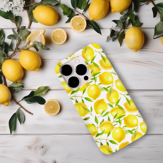 Lemons and leaves  pattern design Case-Mate iPhone case (Creator Uploaded)