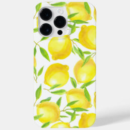 Lemons and leaves  pattern design Case-Mate iPhone 14 pro max case