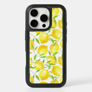 Lemons and leaves pattern design iPhone 16 pro case