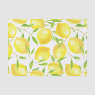 Lemons and leaves pattern design tissue paper