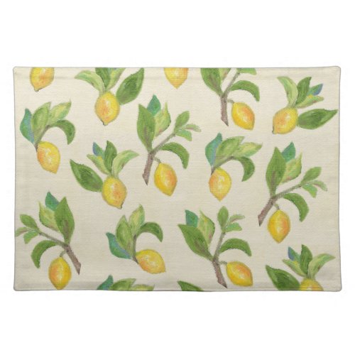 Lemons and Leaves placemat