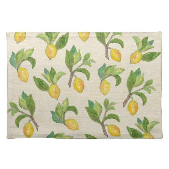 Lemons and Leaves placemat (Front)