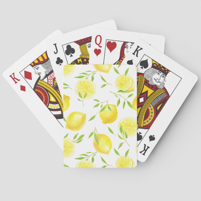Lemons and leaves poker cards (Back)