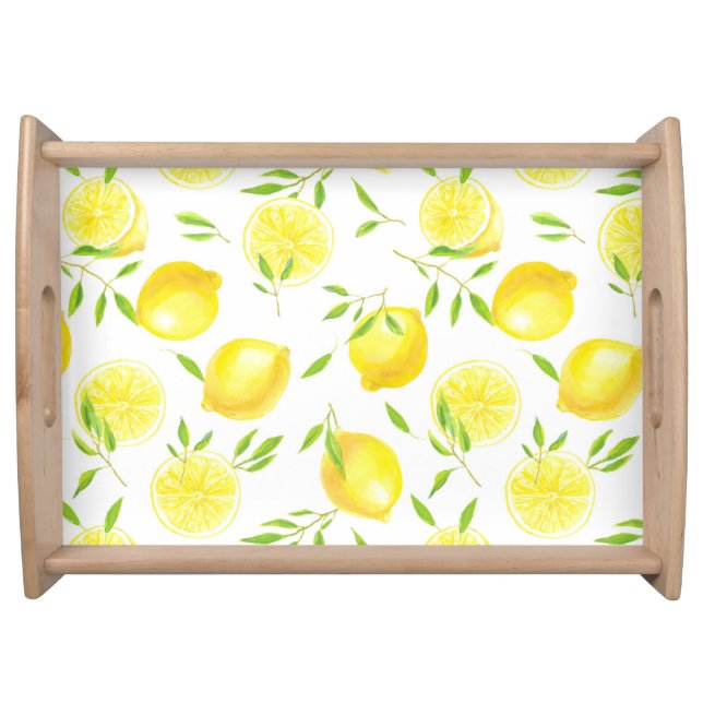 Lemons and leaves serving tray (Front)