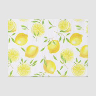 Lemons and leaves tissue paper