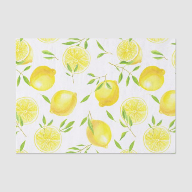 Lemons and leaves tissue paper (Front)