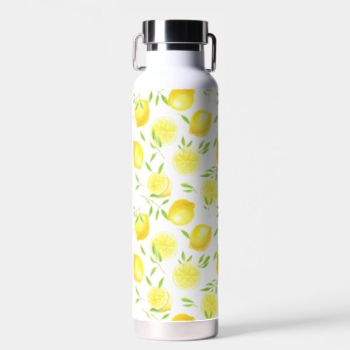 Lemons and leaves water bottle