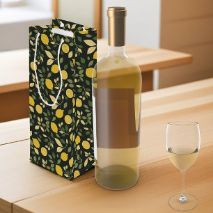 Lemons and Leaves Wine Gift Bag