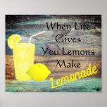 Lemons And Lemonade Poster at Zazzle