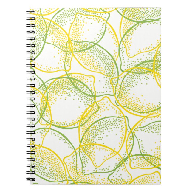 Lemons and Limes: Fresh Pattern. Notebook (Front)
