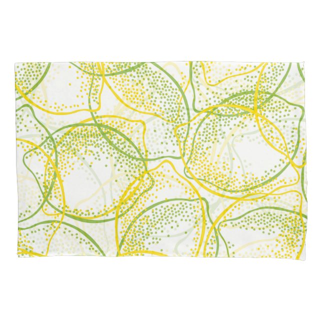 Lemons and Limes: Fresh Pattern. Pillow Case (Front)