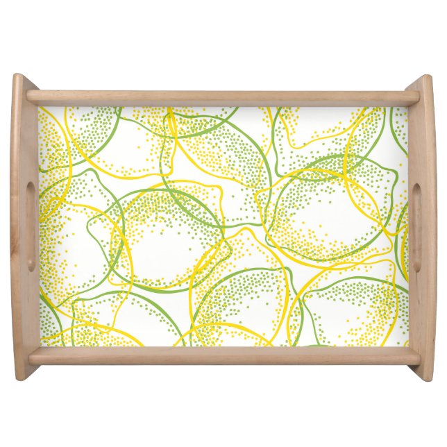 Lemons and Limes: Fresh Pattern. Serving Tray (Front)