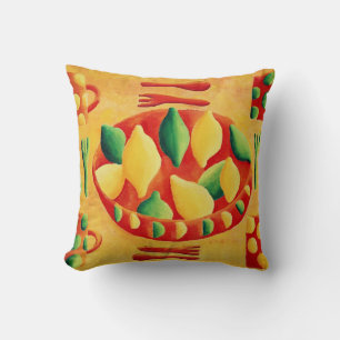 Lemons and Limes Throw Pillow