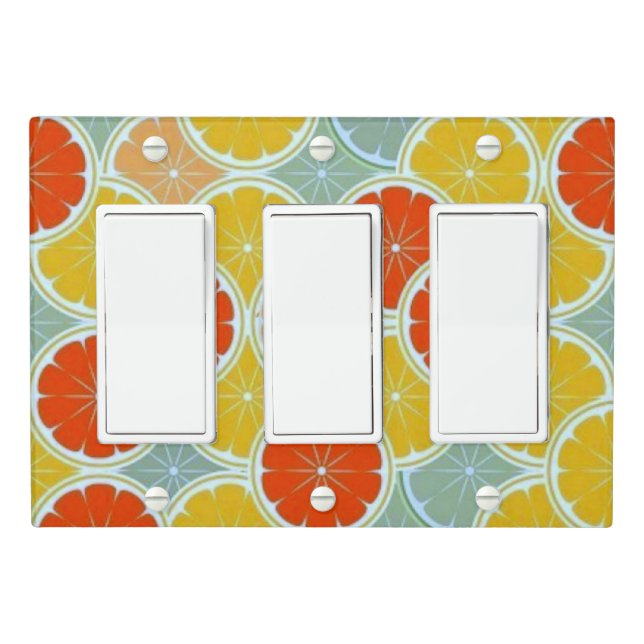 Lemons and Oranges Light Switch Cover (In Situ)