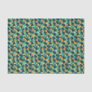 lemons and oranges teal tissue paper