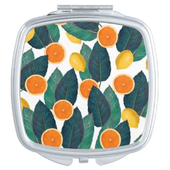 Lemons And Oranges White Vanity Mirror by EveyArtStore at Zazzle