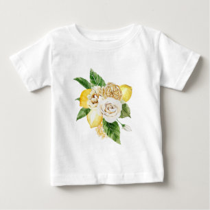Lemons and roses bouquet baby T-Shirt