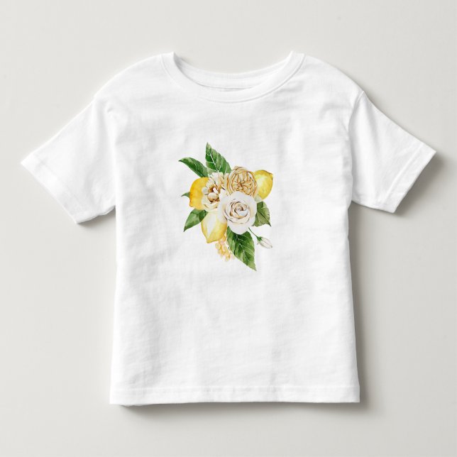Lemons and roses bouquet toddler t-shirt (Front)